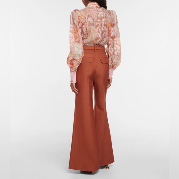 ZIMMERMANN
Tempo high-rise wool-blend pants - Picture 4 of 5